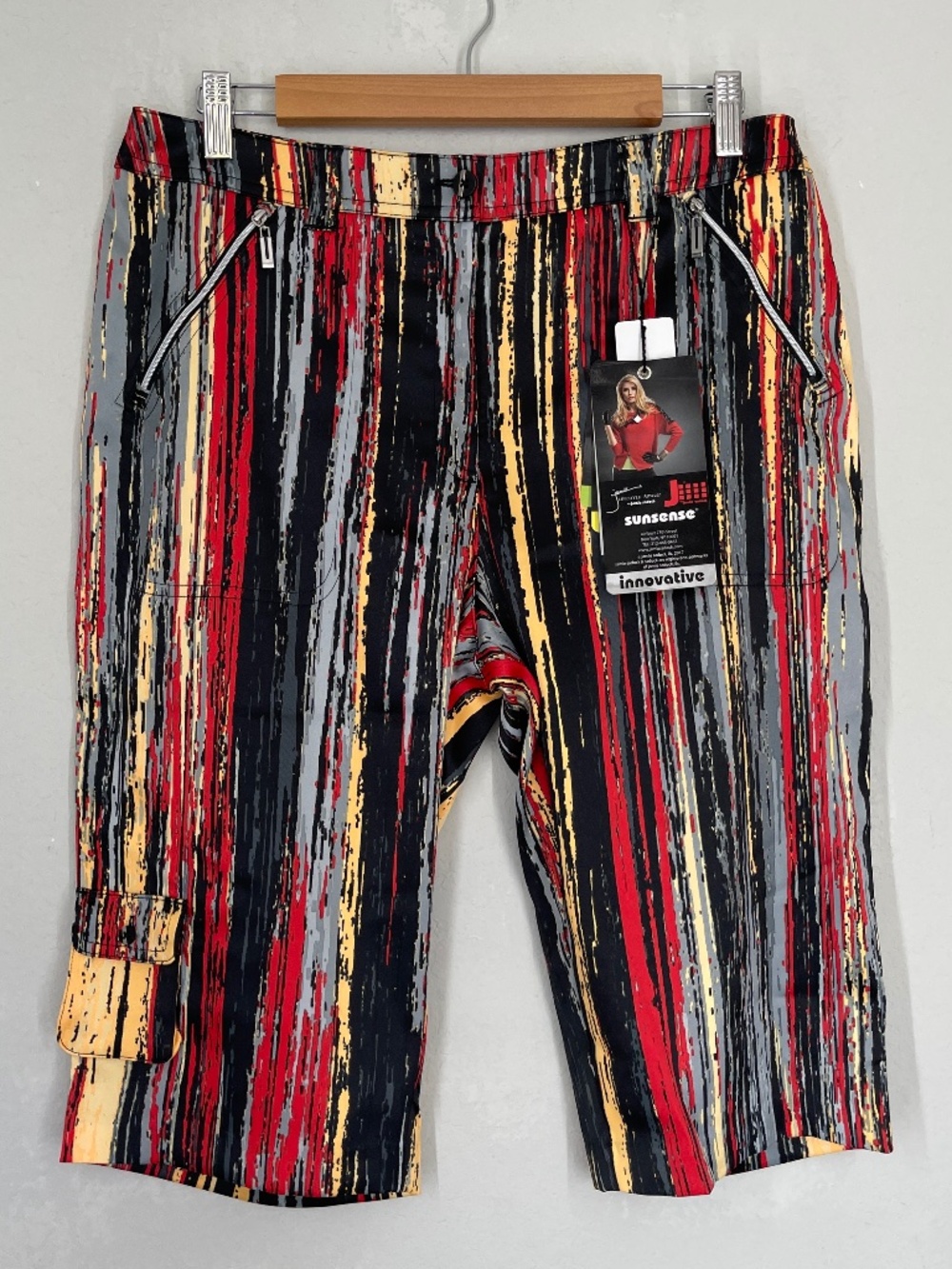 Jamie Sadock Women's Multicolor Parfait Print Capris Size 12 Golf